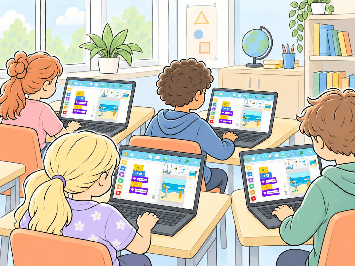 Delta CodeJr: leerlingen werken aan een eigen project