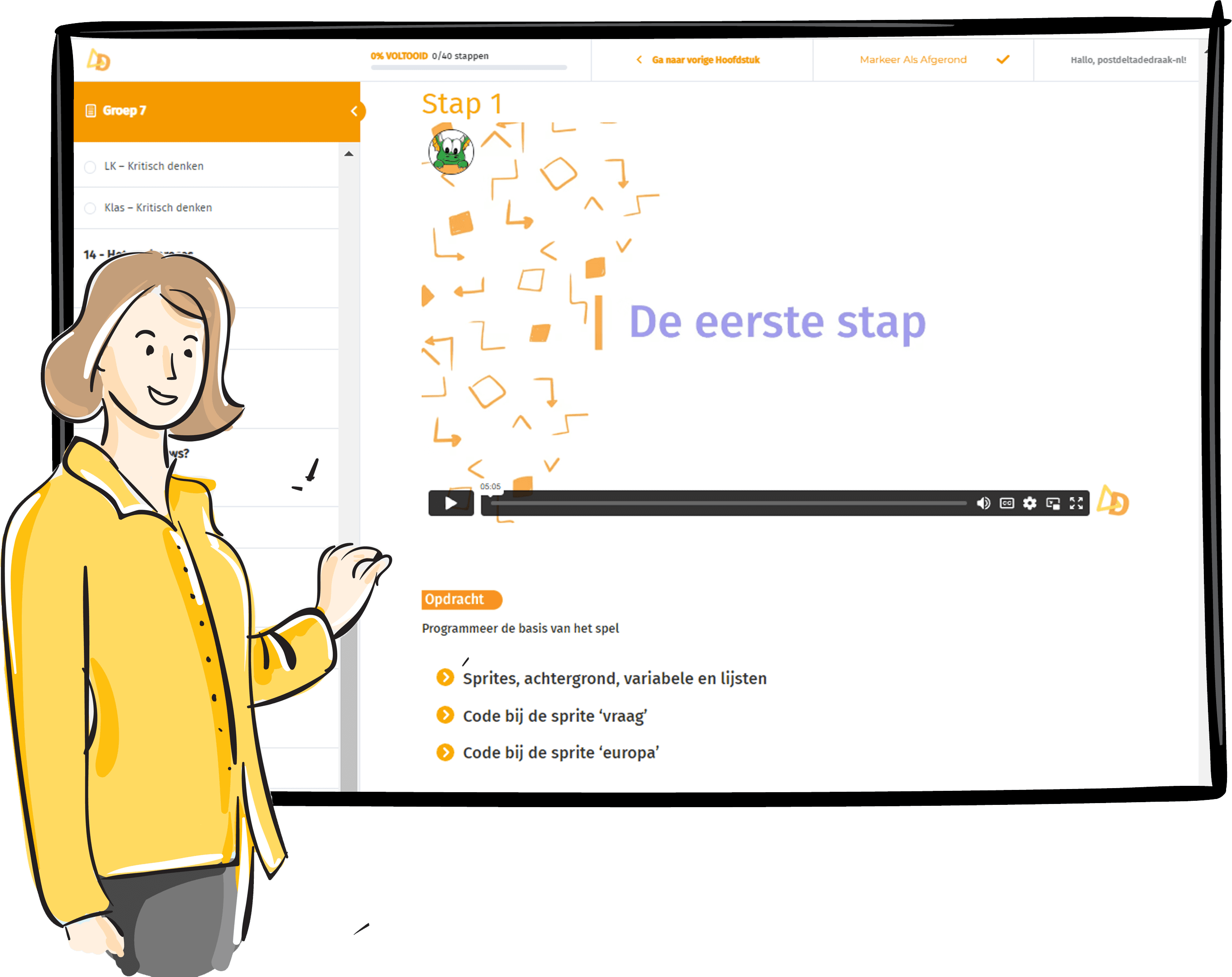 Didactiek: een les uit de lesmethode in de klas